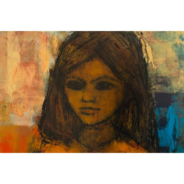 “Flicka” is an original gouache on paper by Danish-Swedish artist Christian Bjørn Larsen (1931–1993), signed and dated...