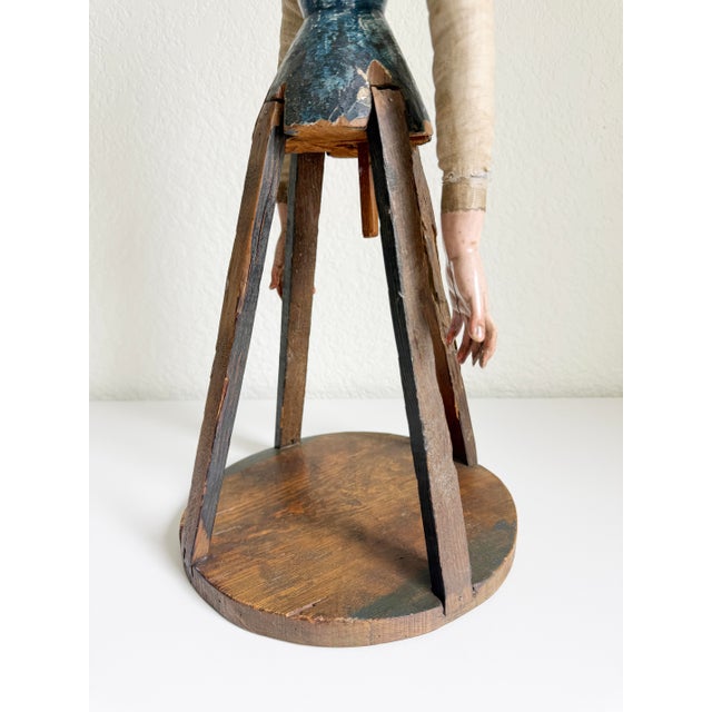 Blue 18th Century French Santos Cage Doll Figure For Sale - Image 8 of 13