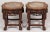 Art Deco Antique Pair of Chinoiserie Chippendale-Style Teak Marble Top Side Tables For Sale - Image 3 of 3