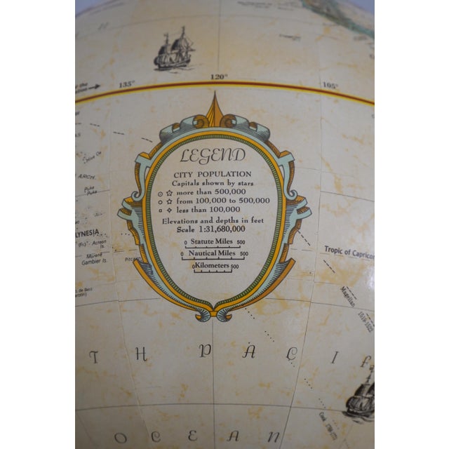 1990s Replogle Revolving Globe on Stand For Sale - Image 5 of 12