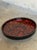Mid-Century Modern Red Fat Lava Glaze Ceramic Plate 1960s For Sale - Image 10 of 10