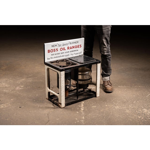 c. 1930s-1940s; The Huenefeld Co. - Cincinnati, OH Countertop demonstrator unit advertising "BOSS OIL RANGES," featuring a...