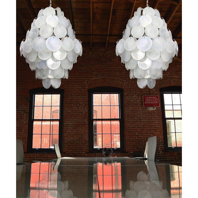Vintage Italian Murano Chandeliers, 1990, Set of 2 For Sale - Image 6 of 17