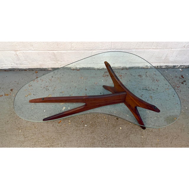Mid-Century Modern Mid-Century Walnut 'Jacks' Coffee Table Attributed to Adrian Pearsall For Sale - Image 3 of 15