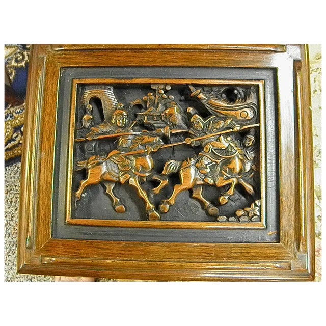 Mid 20th Century Heavily Carved Wood Asian Nesting Tables Set of 4 For Sale - Image 10 of 10