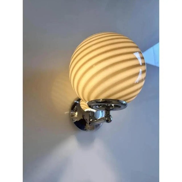 Beige and Brown Rods Murano Glass Wall Sconces by Simoeng, Set of 2 For Sale - Image 6 of 9