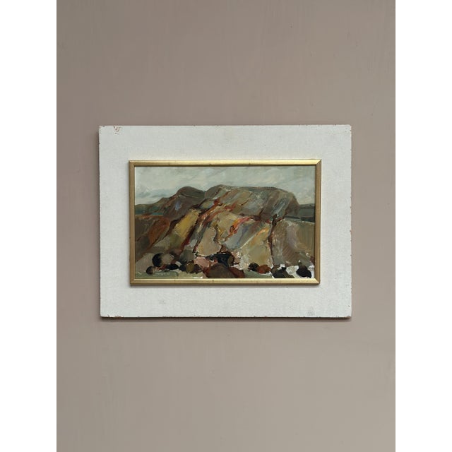 S.E. Hellqvist, Landscape Composition, 1968, Oil Painting on Board Formation, Framed For Sale - Image 15 of 15