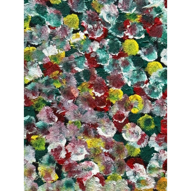 Orange Large Aboriginal Contemporary Painting Bush Plum by Polly Ngale For Sale - Image 8 of 14