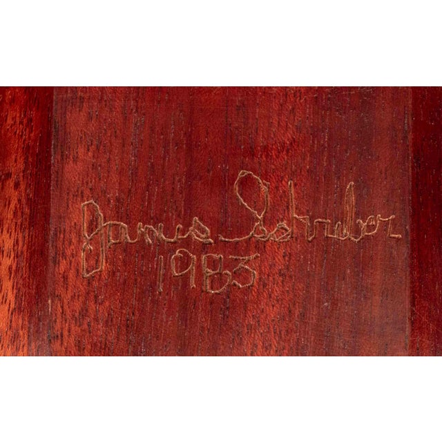 James Schriber Woodworking Studio Furniture Art Deco Style Rosewood Center Table For Sale - Image 9 of 9