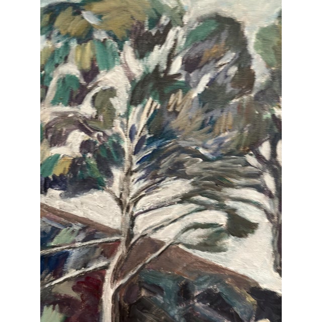 Rune Nilsson, Birches, 1950s, Oil Painting on Canvas, Framed For Sale - Image 8 of 14