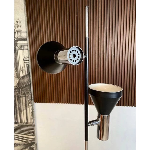 German Minimalist Chromed Floor Lamp with Adjustable Spotlights from Hustadt Leuchten, 1960s For Sale - Image 18 of 18