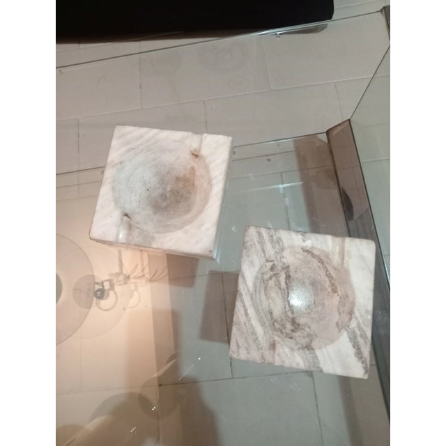 1980s Rosewood and Marble Ashtrays, 1980s, Set of 2 For Sale - Image 5 of 5