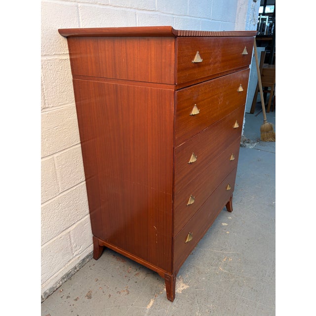 Chinoiserie Mid 20th Century Chinoiserie "Pagoda" Highboy Dresser by R-Way For Sale - Image 3 of 14
