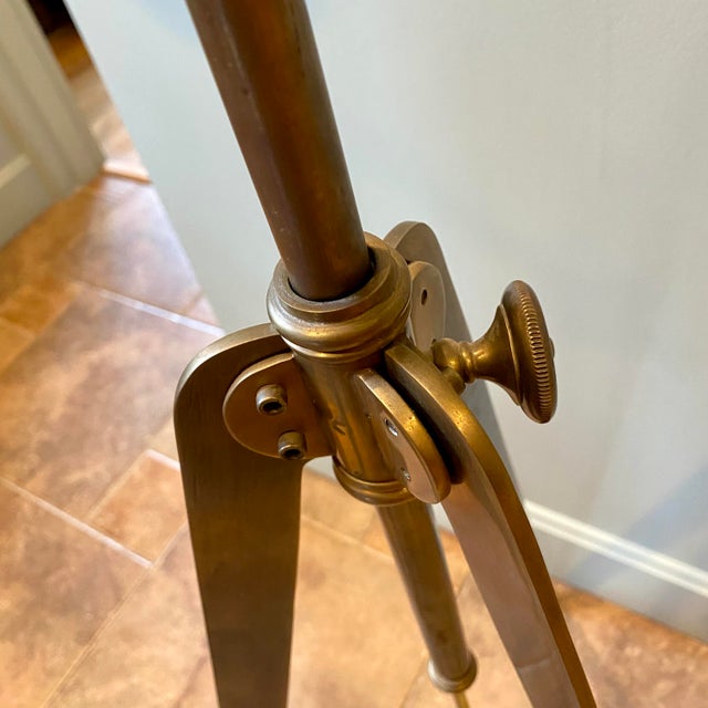 1990s E.F. Chapman Visual Comfort Brass Pimlico Pharmacy Boom Arm Lamp For Sale In Cincinnati - Image 6 of 16