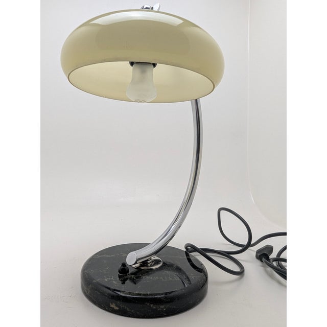 Bauhaus German Art Deco Bauhaus Table Lamp with Glass Shade and Marble Base, 1920s For Sale - Image 3 of 18