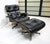 An iconic Brazilian rosewood framed 670 lounge chair with the matching 671 ottoman all in luxurious smooth soft black...
