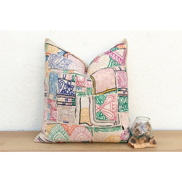 Large Earthy Rose Antique Jaisalmer Pillow For Sale - Image 10 of 10