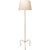 Traditional J. Randall Powers by Visual Comfort Signature Albert Petite Tri-Leg Floor Lamp in Gilded Iron with Silk Box Pleat Shade For Sale - Image 3 of 3