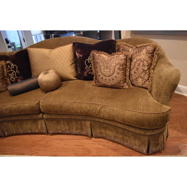 Traditional Marge Carson Maritza 2pc Sofa With Decorative Trim For Sale - Image 3 of 6