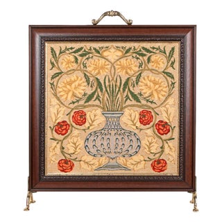 Morris Flowerpot Tapestry Firescreen For Sale