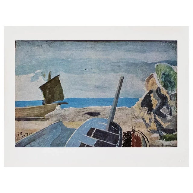 Georges Braque 1940s After Georges Braque "Seascape" First Edition Period Full-Color Print For Sale - Image 4 of 6