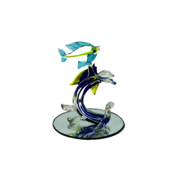 Murano Vintage Italian Murano Glass Fish Figures-a Set of Seven For Sale - Image 4 of 10