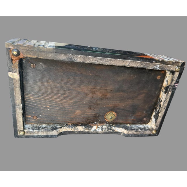 Early 20th Century Antique 19th C Black Marble Mantel Clock Blue Dial Open Escapement 16” For Sale - Image 5 of 10
