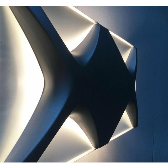 Mid-Century Space Age Cross Oyster Style Wall Lamp by Klaus Link for Heinz Neuhaus Leuchten, Germany, 1960s, Set of 2 For Sale - Image 5 of 18
