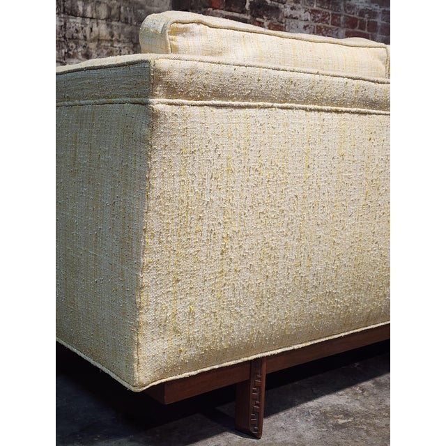 White Frank Lloyd Wright Taliesin Sofa, Mahogany, Mid-Century Modern, 1955 For Sale - Image 8 of 11