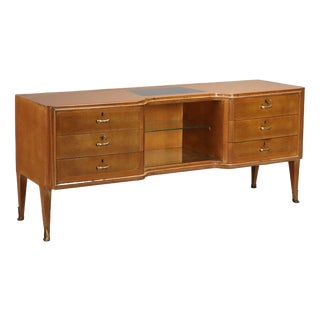 Vintage Chest of Drawers in Mahogany and Burl, 1960s For Sale