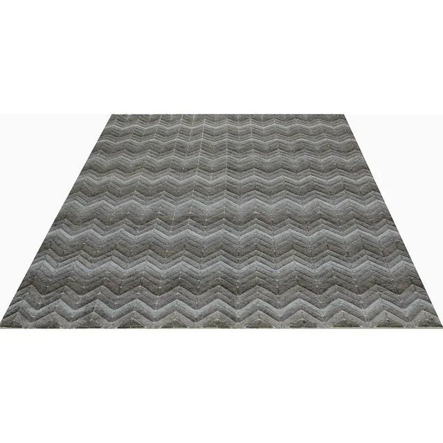 Handwoven Modern Moroccan Style Area Rug 8'0" X 10'0" For Sale In Dallas - Image 6 of 7