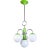 Italian Mid Century Four Light Apple Green and Chrome Fixture For Sale