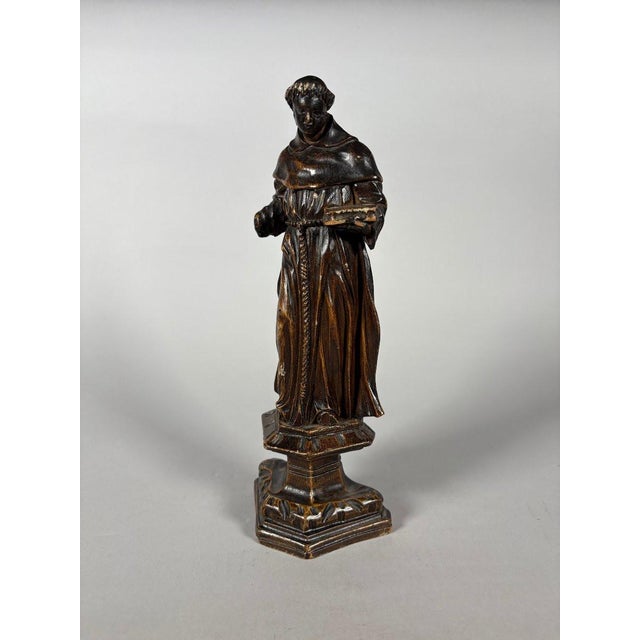 Renaissance Sculpture, Saint Francis of Assisi, 17th century - 31 cm - Wood For Sale - Image 3 of 7
