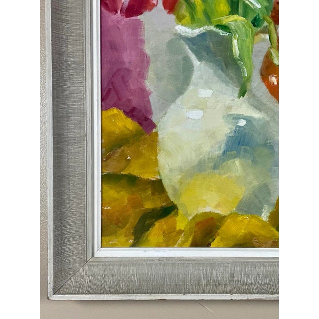 1960s Still Life With "Flowers" Oil Painting by Lee, 1960s For Sale - Image 5 of 12