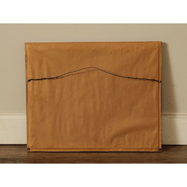 Vintage 20th C. New England House in Autumn Original Watercolor, Signed For Sale - Image 12 of 13