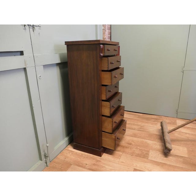 Tall Victorian Wellington Filing Cabinet For Sale - Image 4 of 7