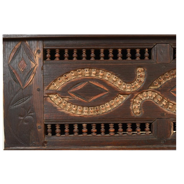 French Ornate Carved Wooden French Brittany Cabinet For Sale - Image 3 of 10
