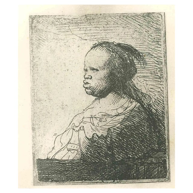 Charles Amand Durand after Rembrandt, The White Arab, 19th Century, Engraving For Sale
