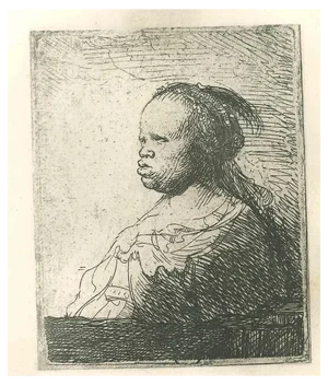 Charles Amand Durand after Rembrandt, The White Arab, 19th Century, Engraving