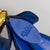 Cilea Paris Dangle Resin Clip Earrings Cobalt Blue Ribbons For Sale In Atlanta - Image 6 of 9
