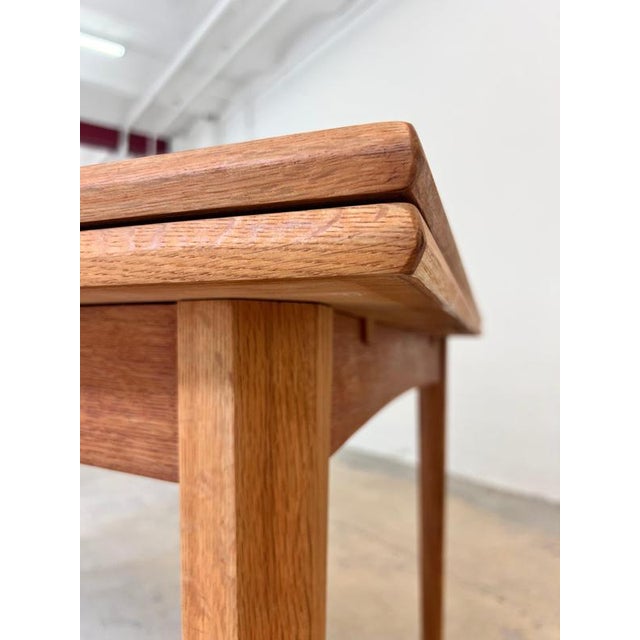 Wood Extendable Oak Dining Table, Denmark, 1960s For Sale - Image 7 of 11