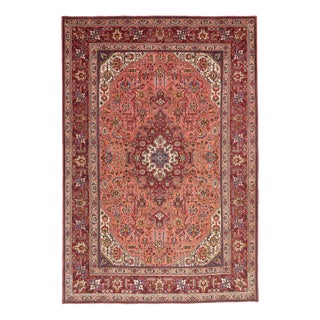 Middle Eastern Hand-Knotted Tabriz Rug For Sale