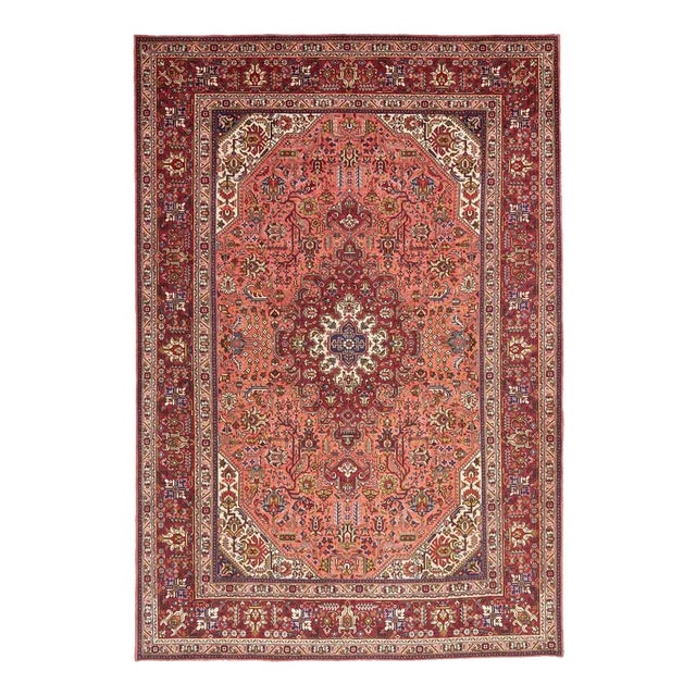 Middle Eastern Hand-Knotted Tabriz Rug For Sale