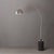 Mid-Century Modern 1980s Half Dome Adjustable Satin Nickel Floor Lamp - 92" Mid Century Modern, Black Oak Base, Dimmable For Sale - Image 3 of 7