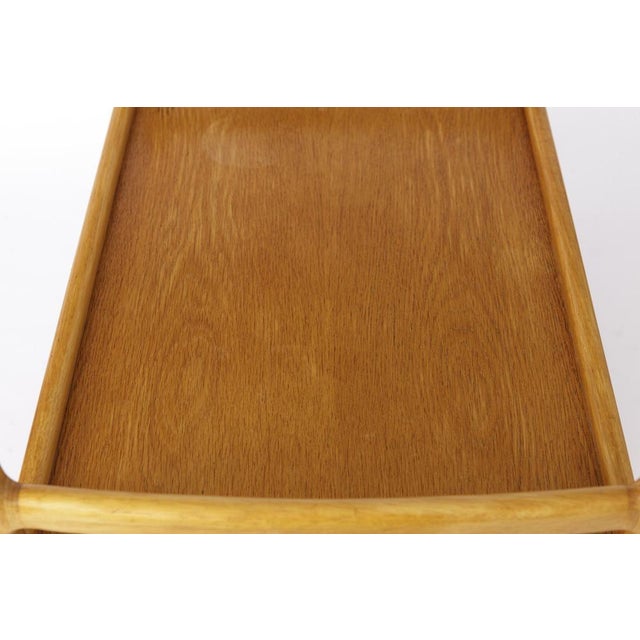 Vintage Danish Serving Trolley Oak, 1970s For Sale - Image 3 of 11