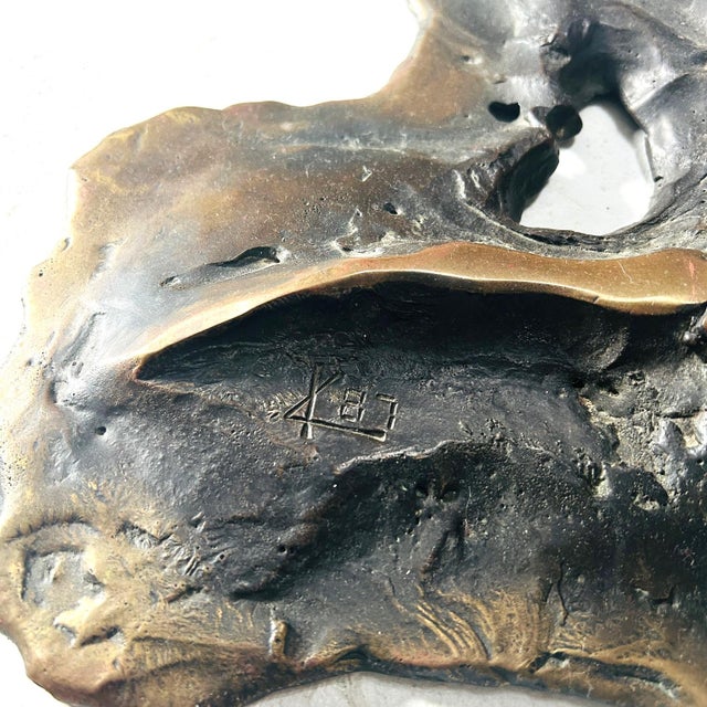 Forged Table in Bronze and Dalmond Glass by Lothar Klute, 1987 For Sale - Image 11 of 12