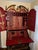 Hand-Painted Vintage Chinoiserie Village Scene Secretary Desk & Bookcase For Sale In Cleveland - Image 6 of 17