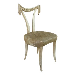 Grosfeld House Accent Chair With Hand Carved Swag Detail, 1940's For Sale