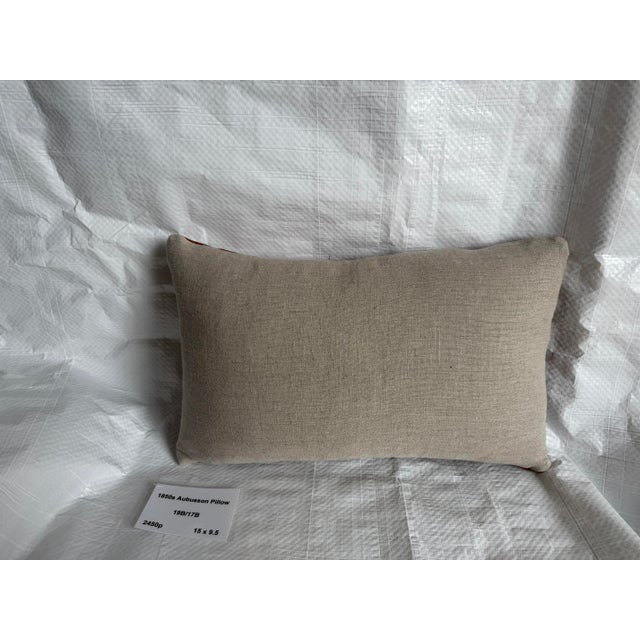 Textile Antique French Aubusson Rose Tapestry Pillow, Circa 1850s For Sale - Image 7 of 7