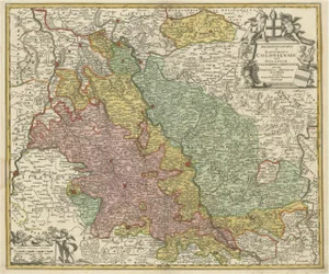 Map of the Rhine Centered on Cologne
